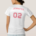 Create Your Own Team Fan Player Name Number Sports Women's Football Jersey<br><div class="desc">Create your own custom, personalised, cool, stylish girly pink typography / font / script, monogrammed player name jersey number white, comfortable fit, V-neck collar, 100% polyester tricot mesh, 100% polyester dazzle fabric yoke and sleeves, womens team / club / league / personal football jersey. Simply type in your name /...</div>