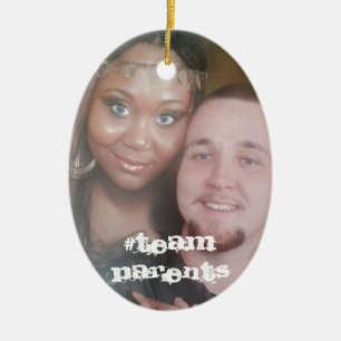 Create Your Own #TeamParents Oval Ornament