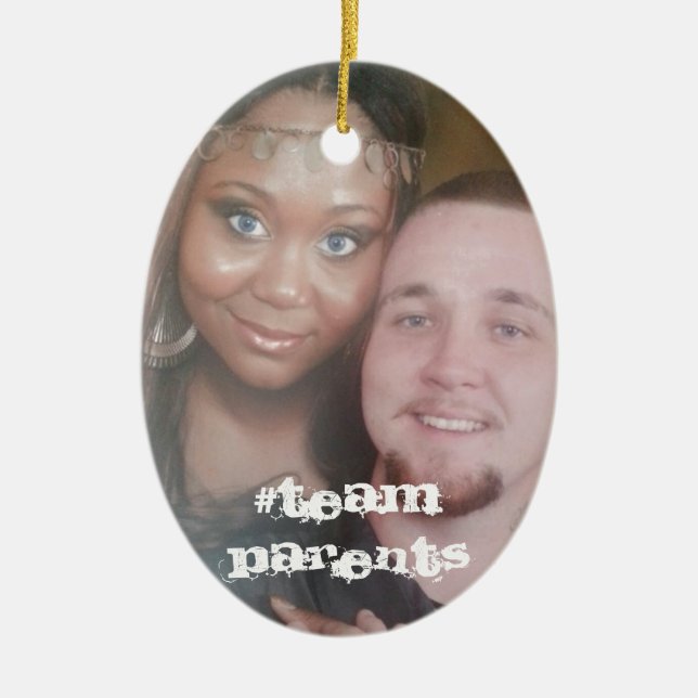 Create Your Own #TeamParents Oval Ornament (Front)