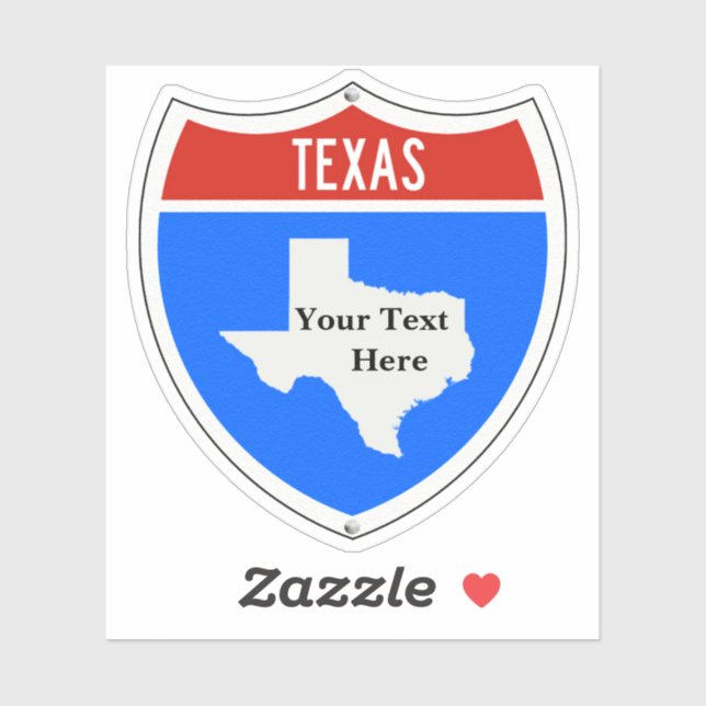 Create Your Own Texas Road Sign (Sheet)