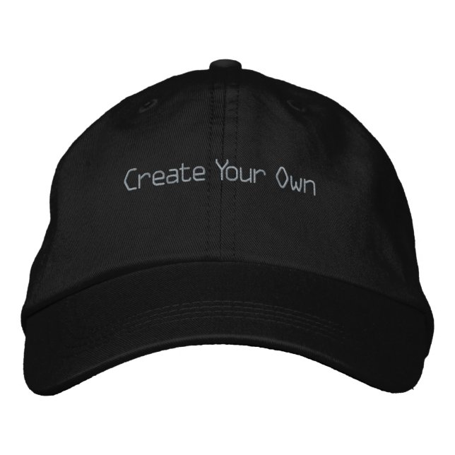 Create Your Own Text Black Colour Hats (Front)