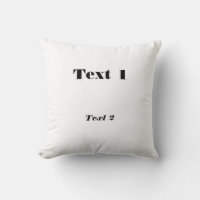 Create Your Own Text Name-Pillows Black Text Print
