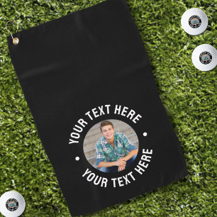 Create Your Own Text Photo Personalised Golf Towel