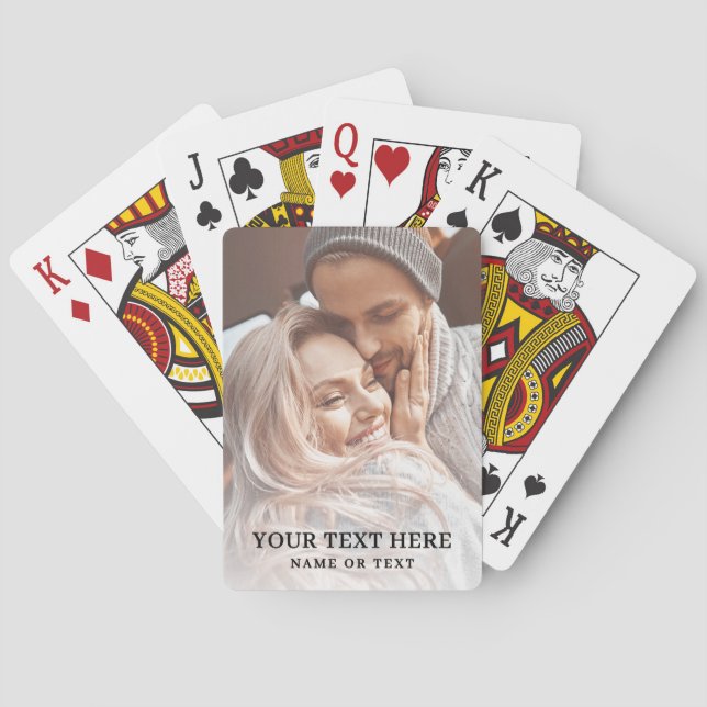 Create Your Own Text Photo Playing Cards (Back)
