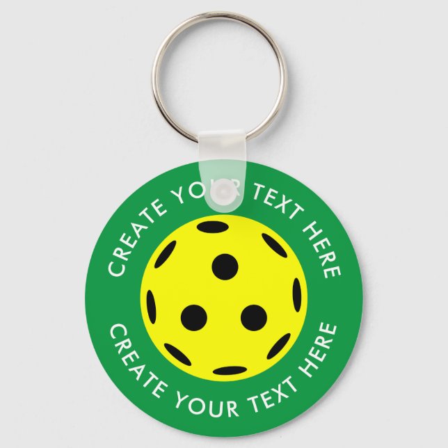 Create Your Own Text Pickleball Player Key Ring (Front)