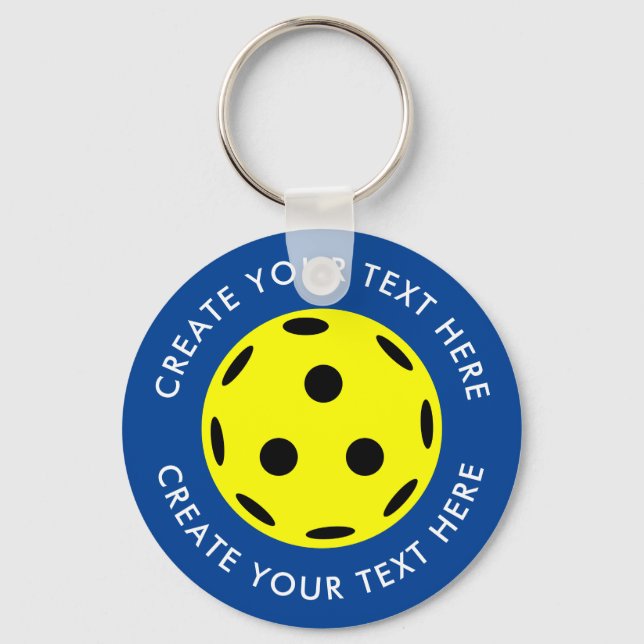 Create Your Own Text Pickleball Player Key Ring (Front)