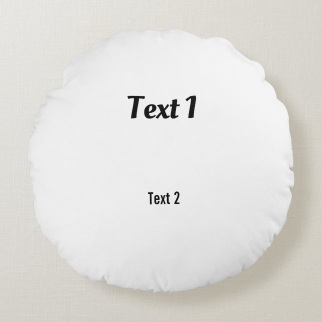 Create your own text soft poufs Brushed Polyester Round Cushion (Front)
