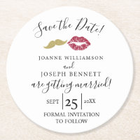 Create your own thank you coaster, save the date