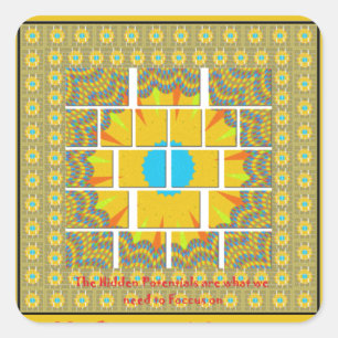 Create Your Own the colourful bigger picture Square Sticker