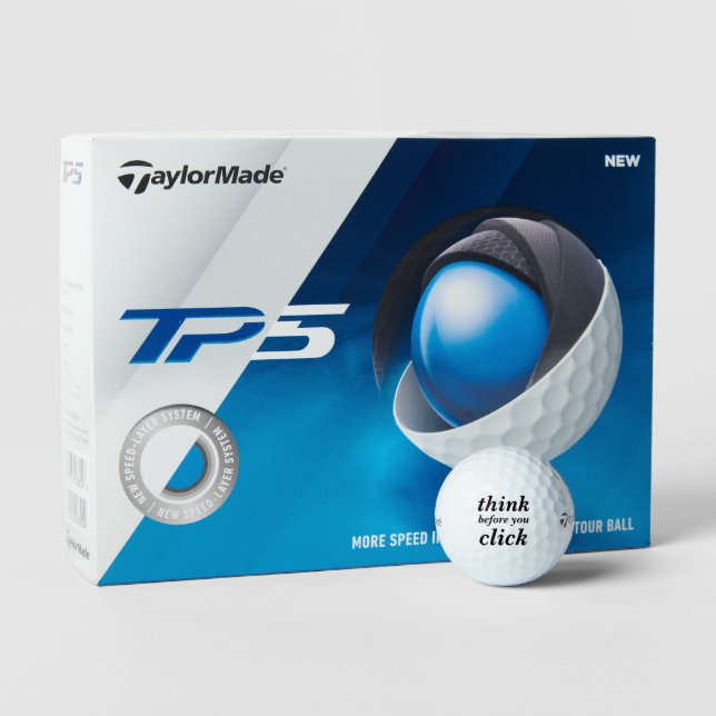 Create Your Own | think before you click | Golf Balls (Packaging)
