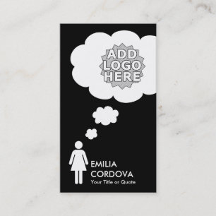create your own thought bubble business card