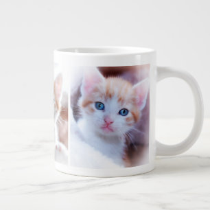 Create Your Own Three Family Pet Photo Large Coffee Mug