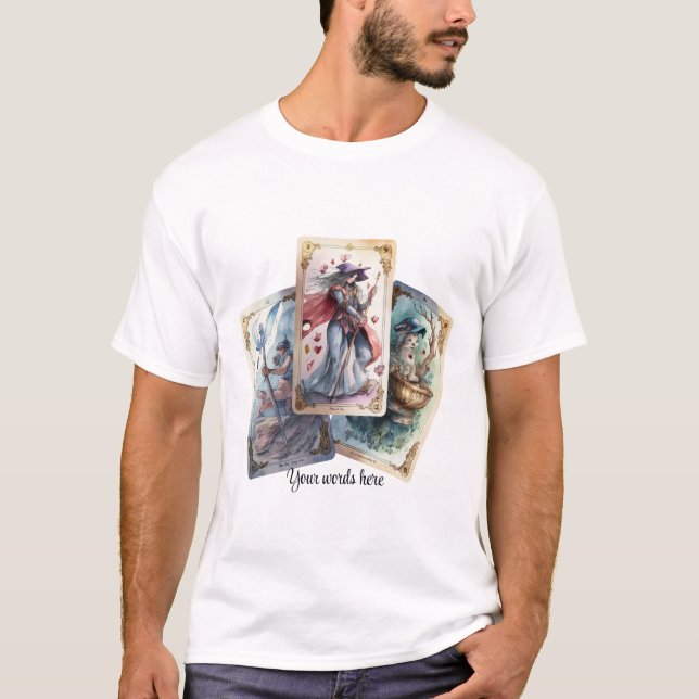 Create Your Own Three Tarot Cards T-Shirt (Front)