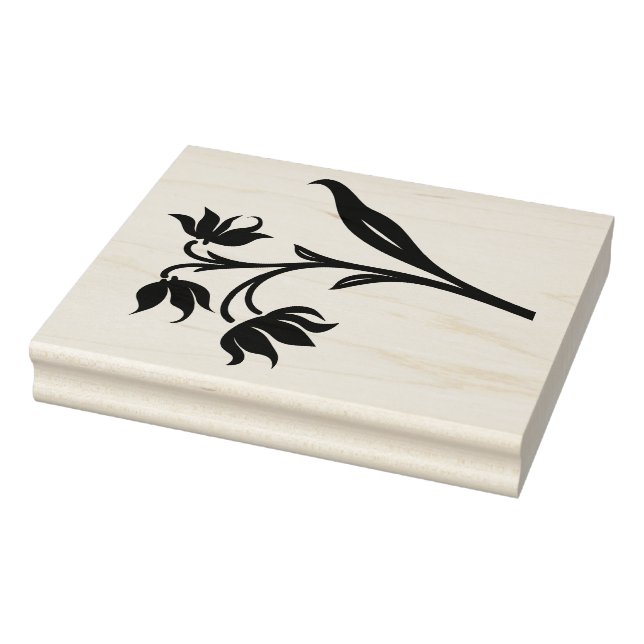 Create Your Own Three Wildflowers Floral Rubber Stamp (Stamp)