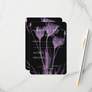 Create Your Own - Three X-Ray Flowers RSVP Card