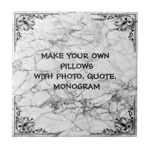 CREATE YOUR OWN THROW PILLOW CERAMIC TILE