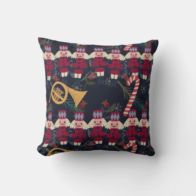 Create Your Own Tin Soldiers Black Cushion (Front)