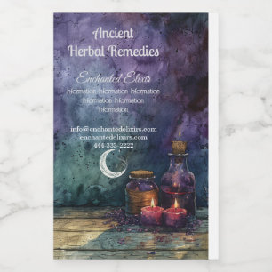 Create Your Own Tinctures Candles Apothecary Wine Label