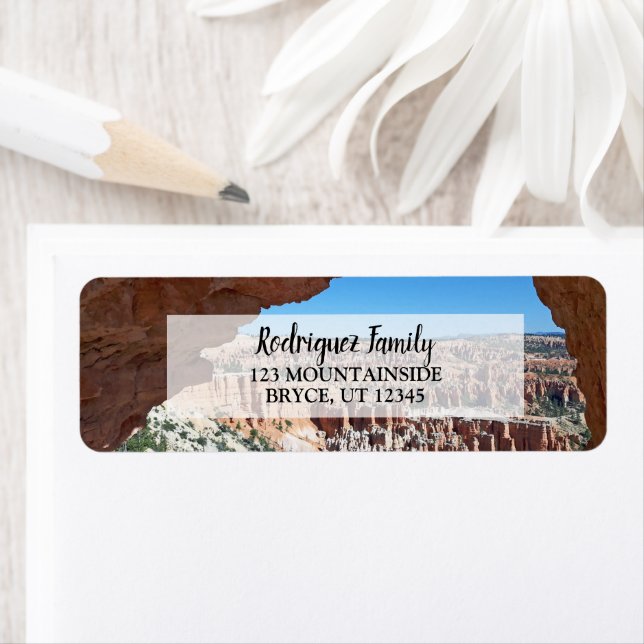 Create your own travel photo return address label (Insitu)