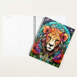 Create Your Own Tribal Mosaic Lioness Totem Animal Planner
