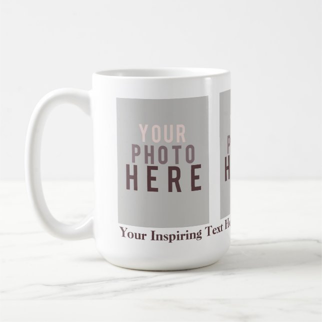 Create Your Own Triple Image Photo Template Coffee Mug (Left)