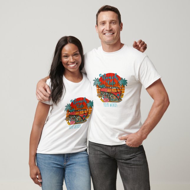 Create Your Own Tropical Beach Van T-Shirt (Unisex)
