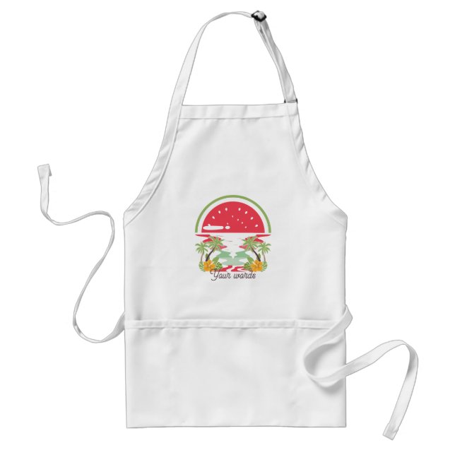 Create Your Own Tropical Watermelon Sunset Standard Apron (Front)