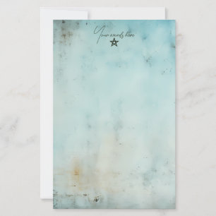 Create Your Own Turquoise Blue Grunge Stationery