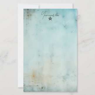 Create Your Own Turquoise Blue Grunge Stationery