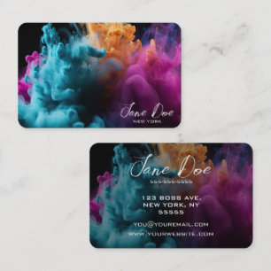 Create Your Own Turquoise Colour Clouds Business Card