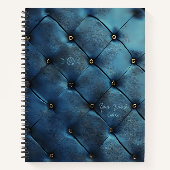 Create Your Own Turquoise Quilted Faux Leather Notebook (Front)
