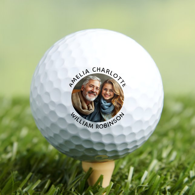Create Your Own Two Names Photo Golf Balls (Creator Uploaded)