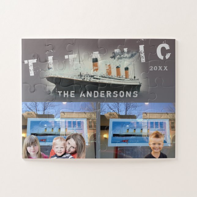 Create Your Own Two Photo Titanic Collage Jigsaw Puzzle (Horizontal)