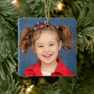 Create Your Own Two-sided Family Photo Ceramic Ornament