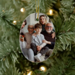 Create Your Own Two-sided Photos  Ceramic Ornament<br><div class="desc">Create Your Own Two-sided Photos Ceramic Ornament. Add two family photos on the front and back to make a fun Christmas tree ornament.
Choose the style from the options menu.</div>