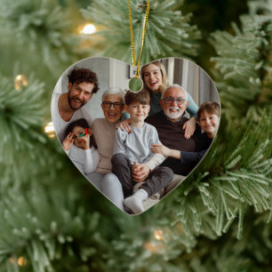 Create Your Own Two-sided Photos  Ceramic Ornament