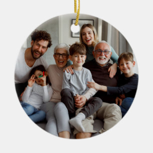 Create Your Own Two-sided Photos Ceramic Ornament