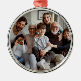 Create Your Own Two-sided Photos Metal Ornament
