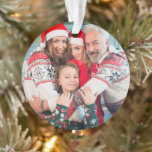 Create Your Own Two-sided Photos Ornament<br><div class="desc">Create Your Own Two-sided Photos Acrylic Ornament. Add two family photos on the front and back to make a fun Christmas tree ornament.</div>