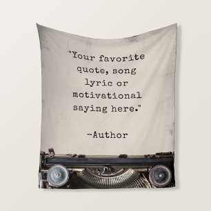 Create Your Own Typewriter Custom Quote Fleece Blanket