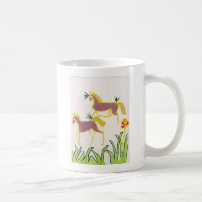 Create Your Own Unicorn Flora Power Cute Aesthetic Coffee Mug (Right)