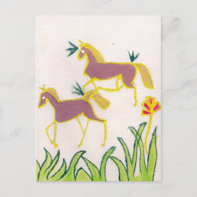 Create Your Own Unicorn Flora Power Cute Aesthetic Postcard (Front)