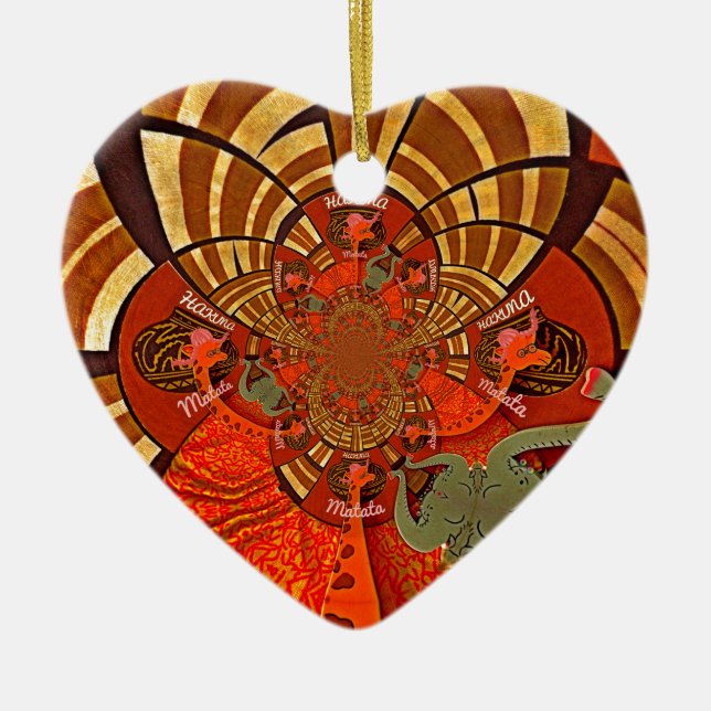 Create Your Own Unique African Giraffe Art Design Ceramic Tree Decoration (Front)