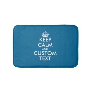 Create your own unique blue keep calm bath rug mat