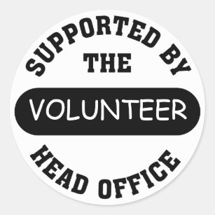 Create your own unique volunteer team gift classic round sticker