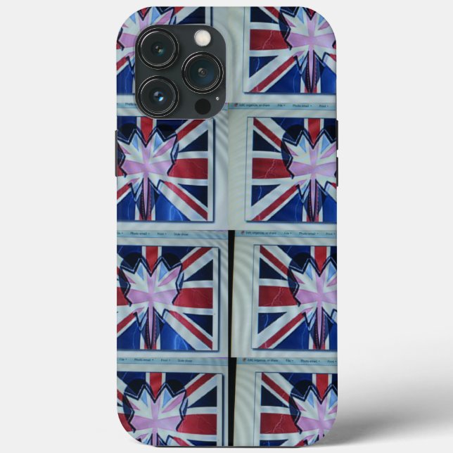 Create Your Own United Kingdom National Flag Colou Case-Mate iPhone Case (Back)