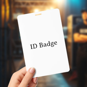 Create Your Own Vertical Plastic 4" x 6" ID Badge