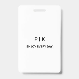 Create Your Own Vertical Plastic Badge ID Badge
