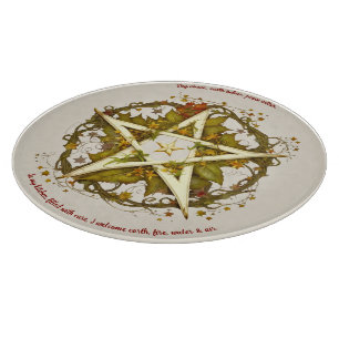 Create Your Own Victorian Autumn Leaves Pentacle Cutting Board