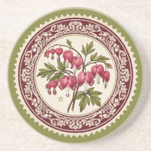 Create Your Own Victorian Bleeding Hearts Stamp Coaster